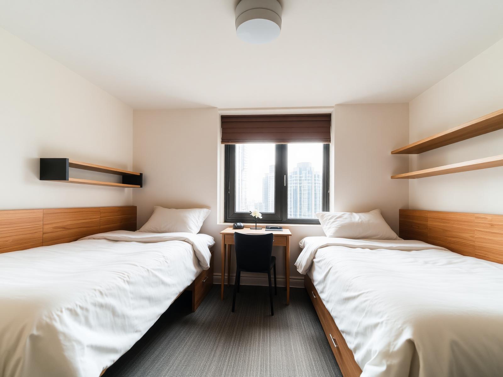 Quarto twin em apartamento estudantil em Vancouver